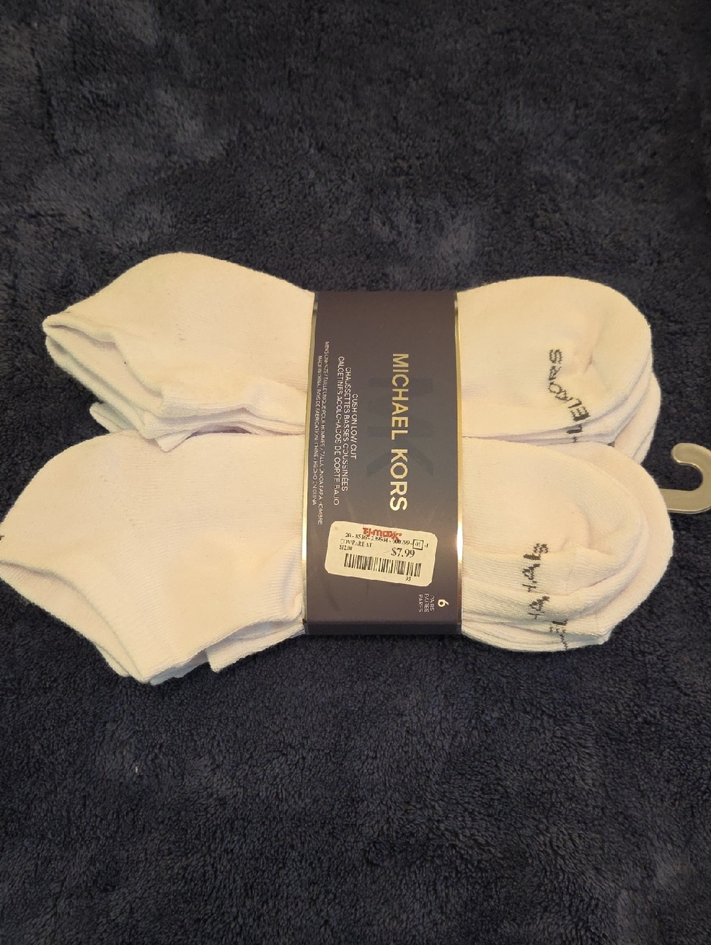 NWT Michael Kors Men’s White Low Cut Athletic Socks
